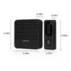 D009 Solar Smart Black Wireless Doorbell